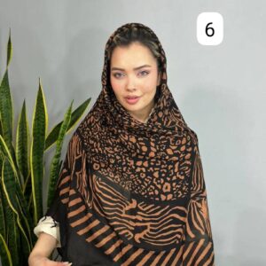 روسری ترکمن طرح پلنگی کد ۴۷۴ فروشگاه اینترنتی ایل آنا