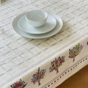 رومیزی مخمل شانل ضد لک طرح دسته گل کد 492