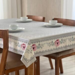 رومیزی مخمل شانل ضد لک طرح طوسی توپ توپی کد 494 فروشگاه اینترنتی ایل آنا