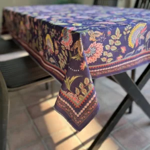 رومیزی مخمل شانل ضد لک طرح رویا سورمه ای کد 642 فروشگاه اینترنتی ایل آنا