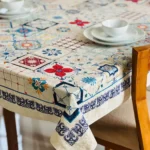 رومیزی مخمل شانل ضد لک طرح فیروزه کد 644 فروشگاه اینترنتی ایل آنا