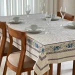 رومیزی مخمل شانل ضد لک طرح نیلوفر آبی کد 644 فروشگاه اینترنتی ایل آنا